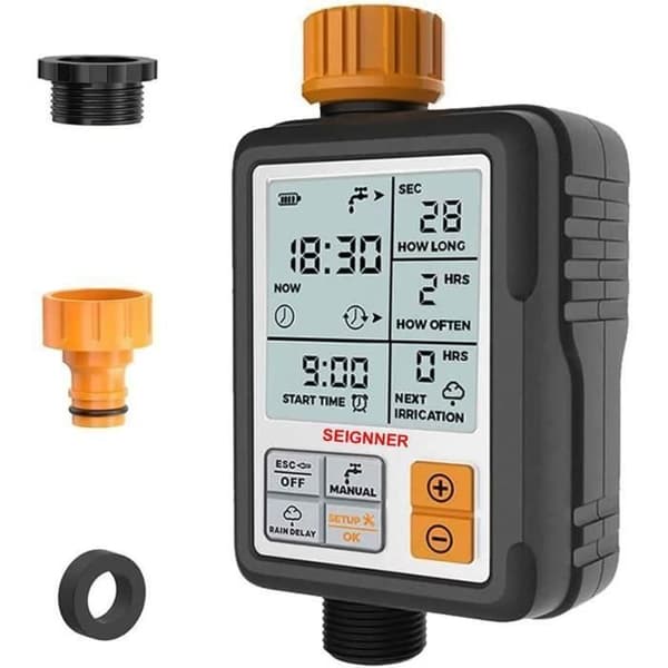Utendørs vanningstimer - AUDBURN - Sprinklertimer med stort LCD-display