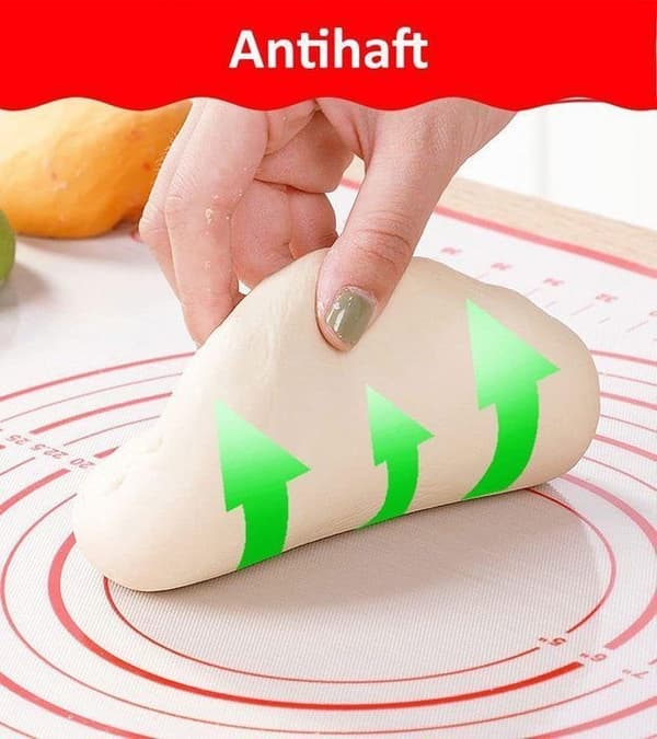 Silikon bakematte, bakematte, arbeidsmatte med dimensjoner, silikon deigmatte H0207