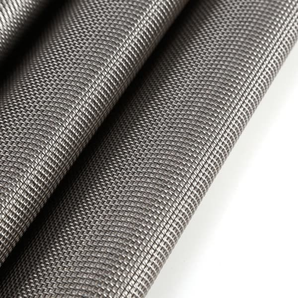 stk. PVC-bordmatter med vevd effekt, 45 x 30 cm, grå