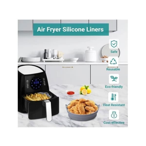 Silikonform - Airfryer - 2 delar - Värmebeständig - Vikbar - Non-stick