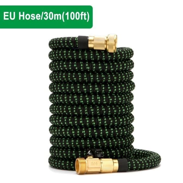 Puutarhaletku - FlexiHose - 30M - 8 tilaa - Ruiskupistooli - Messinkiliitin