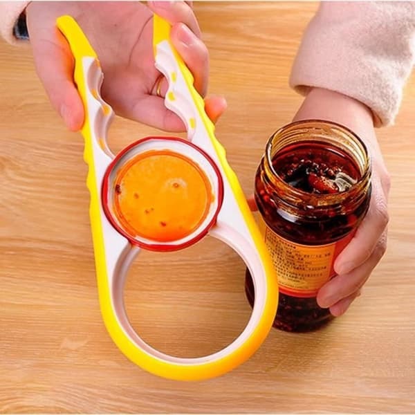 i 1 multifunksjonell krukkeåpner - Oransje - Ergonomisk - Moderne design - PP +