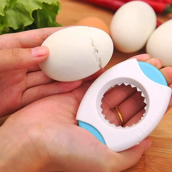 Eggeskallkutter for harde og myke egg, enkel å bruke, egnet for alle eggstørrelser.