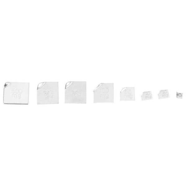 (Silver) Precisionsstålviktssats - 17 delar - 211,1 g 10 mg-100 g