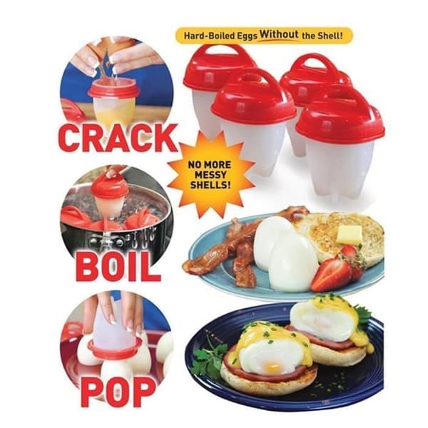 6 stk. non-stick silikon eggkoker eggkoker eggpoacher