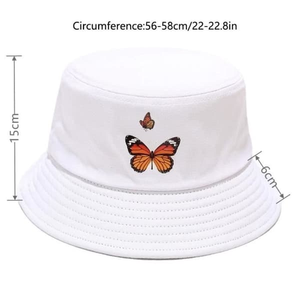(Vit) Bucket Hat - Dam - Vikbar - UV-skydd - Lätt -