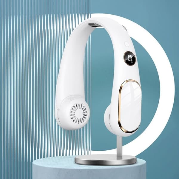 USB elektrisk halsventilator bærbar hængende halsventilator 360 bladløs køleventilator