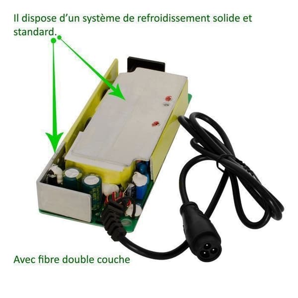 (Sort) Dualtron mini 58.1V 2A oplader til elektrisk scooter