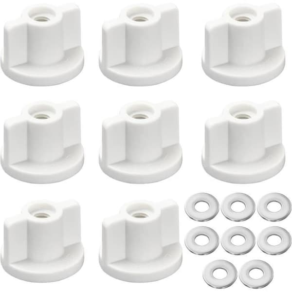 Toalettsetefester - Universal - 8 deler - Robust plast - Rustfritt stål - M6-skruer