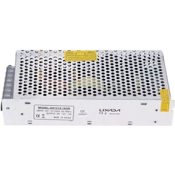Transformator fra AC 110V/220V til DC 12V 15A 180W