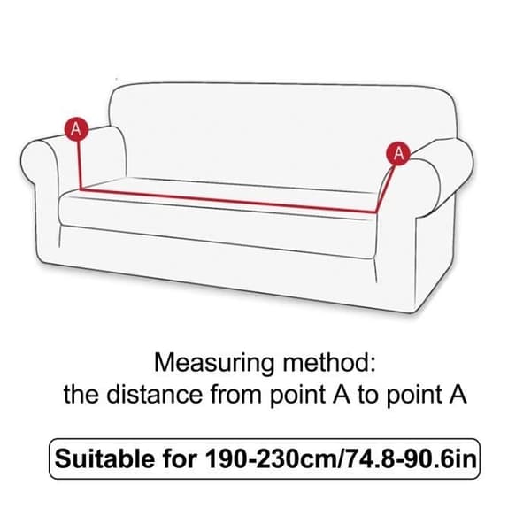 Stretchigt sofföverdrag, 3-sits sofföverdrag (190-230 cm)