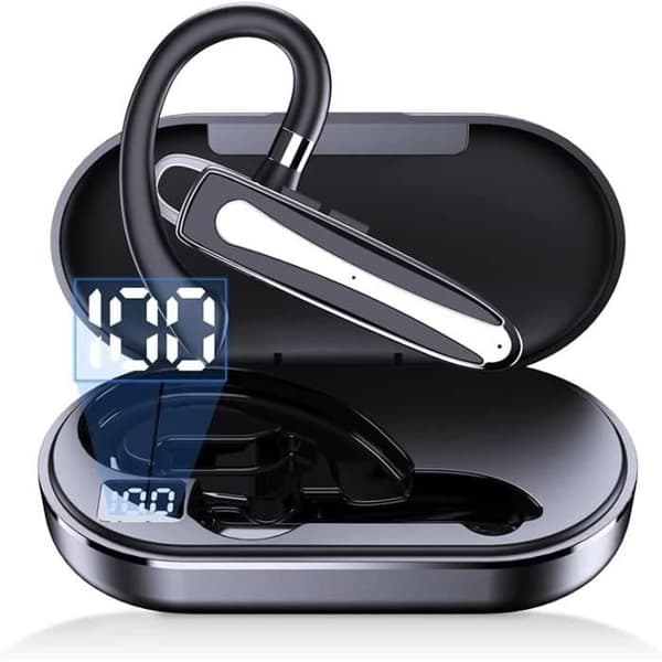 Hsility Bluetooth-headset med mikrofon, Bluetooth V5.3 USB-C uppladdningsbart vattentätt Bluetooth-headset för mobiltelefoner