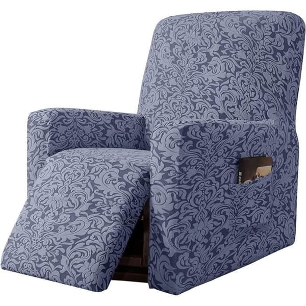 (Grått) Stretch-trekk til lenestol - Jacquard - Grå - 1-seter - Maskinvaskbar