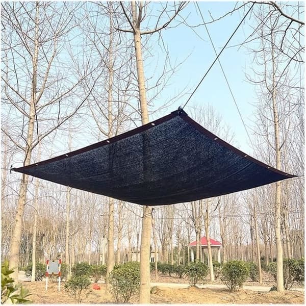 Pergola solsejl 4x3, holdbart og åndbart, rivefast - blå - rektangulært