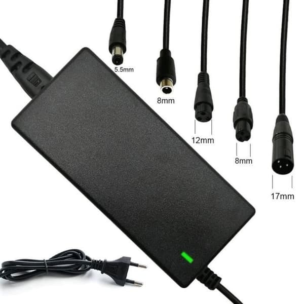 El-scooteroplader, 42V 2A med 5 stik til el-scooter