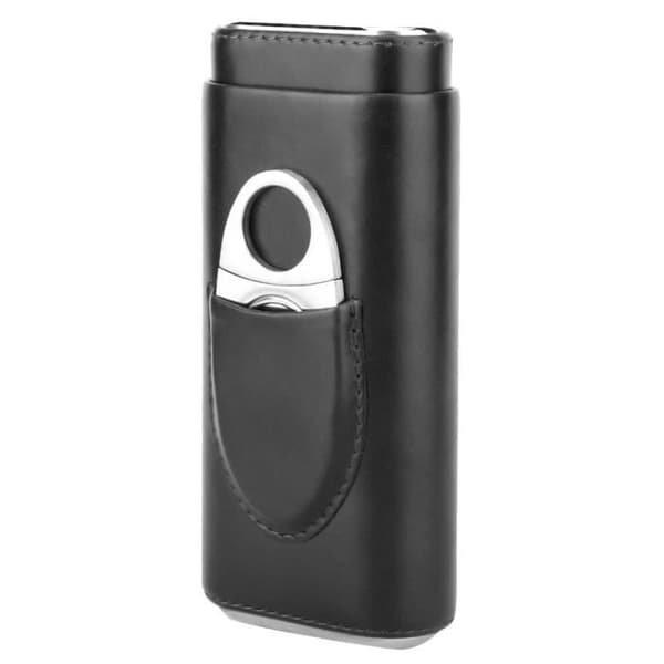 Læder cigaretui (til 3 sorte cigarer) - CHE