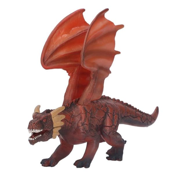 Realistisk flygende dinosaurfigur, simulert ilddragemodell, til samlerobjektdekorasjon
