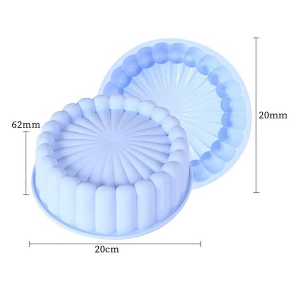 8-tommer rund non-stick silikone kageform til bagning