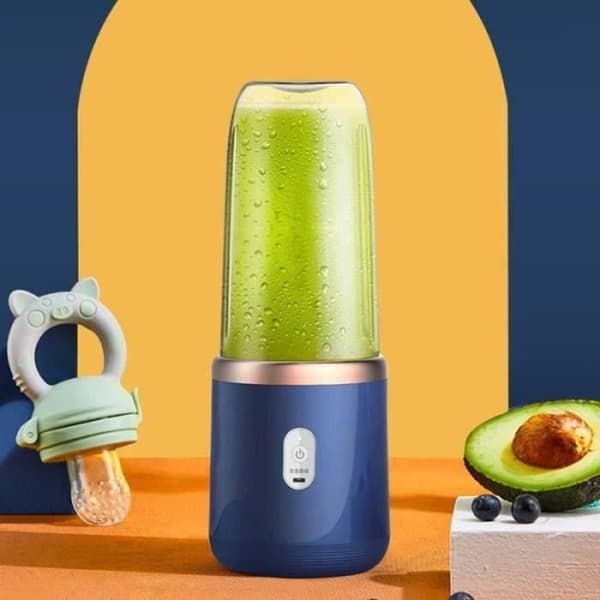 (Rosa) Juicer - DIFFERENTLY - Mini USB-blender - 6 blader - Rosa - For shakes og smoothies
