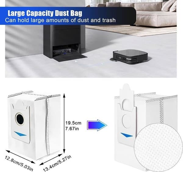 Tilbehørssæt til Ecovacs Deebot X2/X2 Omni/X2 Pro Dex86 robotstøvsuger reservedele, hovedbørste