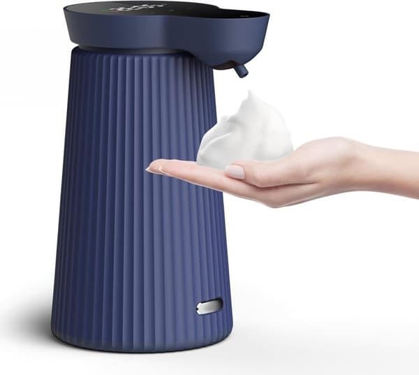 Automatisk sæbedispenser, 3-niveau 17 oz skummende sæbedispenser, smart display. (Blå)
