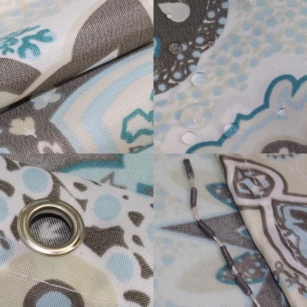 Duschdraperi - INSFITY - 240 x 200 cm - Polyester - Vit - Modern - Design