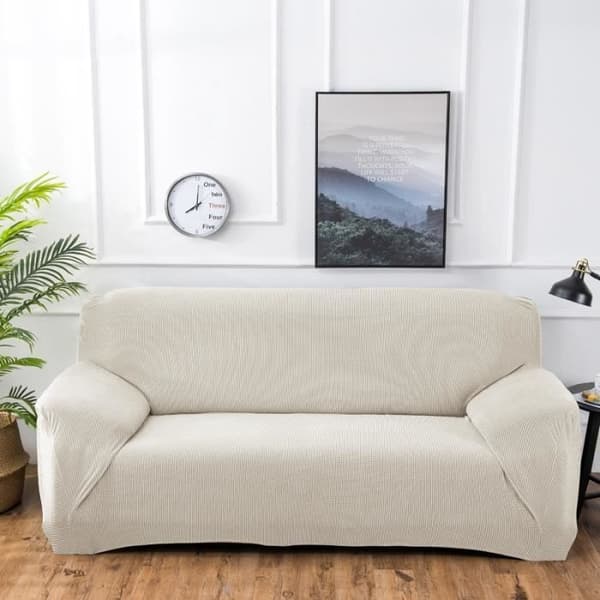 (Beige) Sofatrekk - AZ KING - Elastisk - Beige - 3-seter - Vaskbart