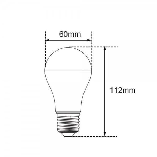 Set med 10 LED-lampor E27 9W eq 60W 806lm (kallvit