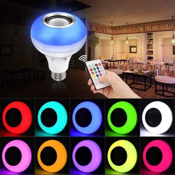 AUDBURN E27 LED-lamppu - Himmennettävä RGB-väri - Sisäänrakennettu Bluetooth-kaiutin