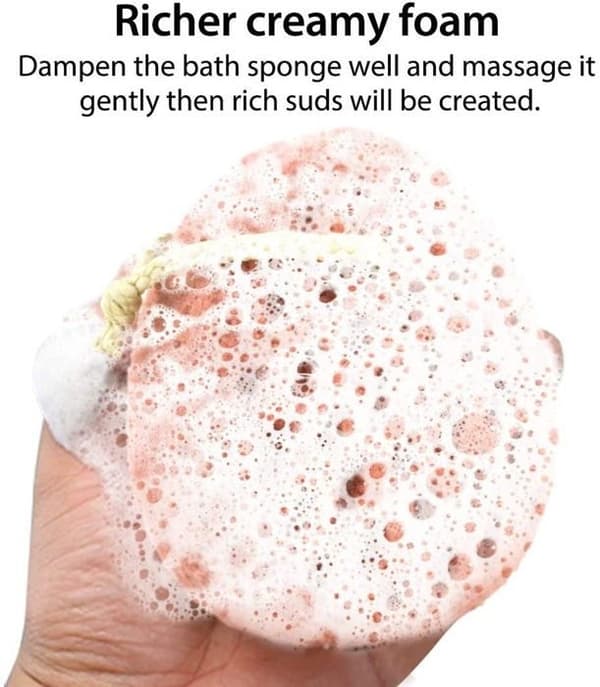 Badesvamp, loofah-kropssvamp, bruserensersvamp, brusersvamp (2 stk.), tilfældig farve
