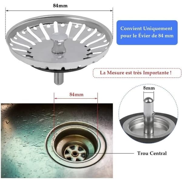 (Rostfritt stål) Diskplugg - ROSTFRITT STÅL - Universal - 84 mm - Slitstark - 2 stycken