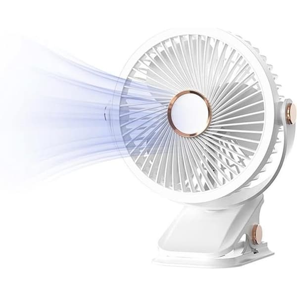 USB Mini Bærbar Klipsventilator - 360 Graders Rotation - Stærk Vind - Desktop Køleventilator