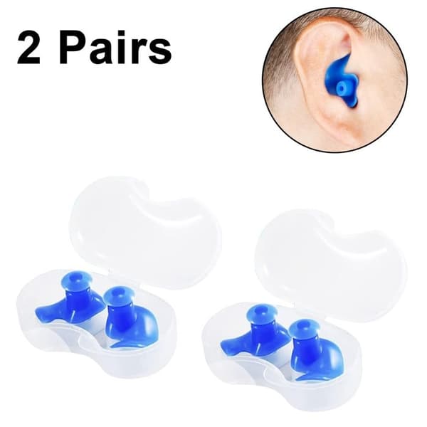 Simöronproppar, 2-pack, vattentäta och återanvändbara silikonproppar, för barn.