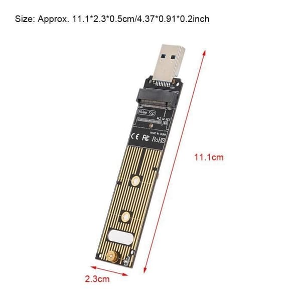 M.2 NVME SSD til USB-adapterkort harddiskkonverterkort