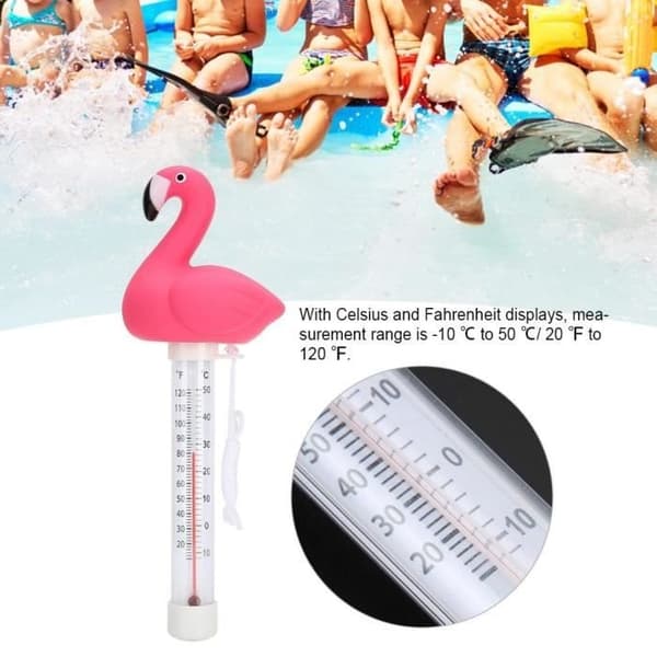 Flydende pooltermometer, flydende pooltermometer, vandtermometer med snor til spaer og pools