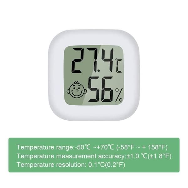Mini inomhustermometer, 4 delar högprecisionshygrometer för inomhusbruk, ℃-℉ omkopplingsbar.