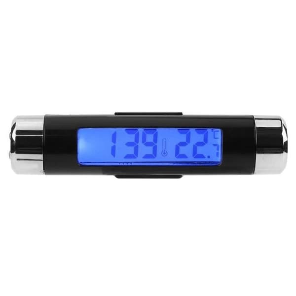 Fydun bilklokketermometer elektronisk klokketermometer LED-bakgrunnsbelysning digital