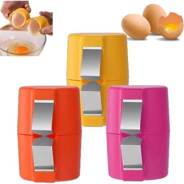 Eggseparator - MERKE - Eggskallåpner - Rustfritt stål - Bærbar - Universell