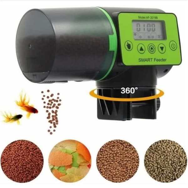 Smart automatisk fiskefoderautomat til akvarium med timer 200 ml stor kapacitet super støjsvag til dam