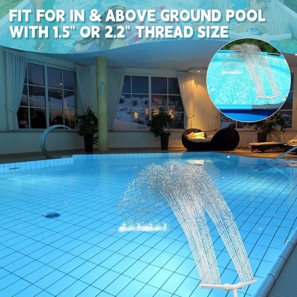 Vandfaldssprøjte til pool Poolfontæne Poolsprøjte Justerbar perlator Hydrodynamisk pool Vandfald