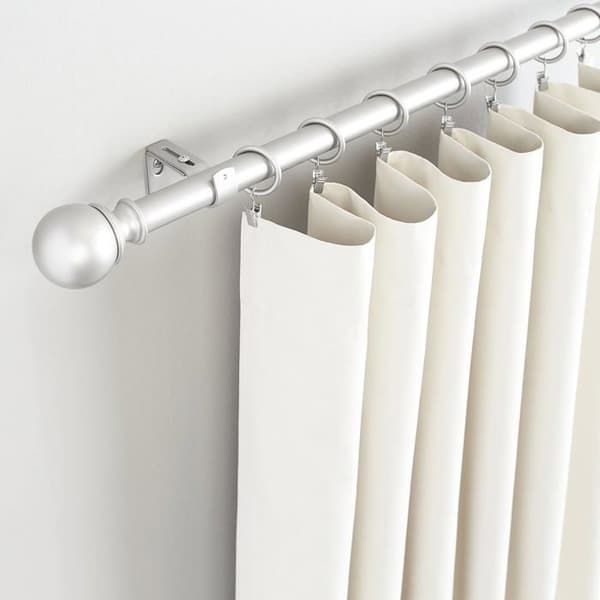 2,5 cm gardinstångsfästringar, 20-pack, silver