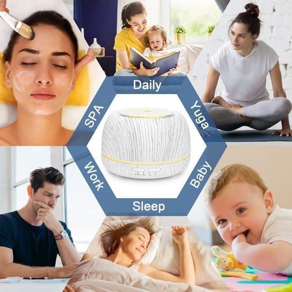 Tidsstyrt luftfukter, ultralyd og stille aromaterapi-luftfukter, aromaterapimaskin