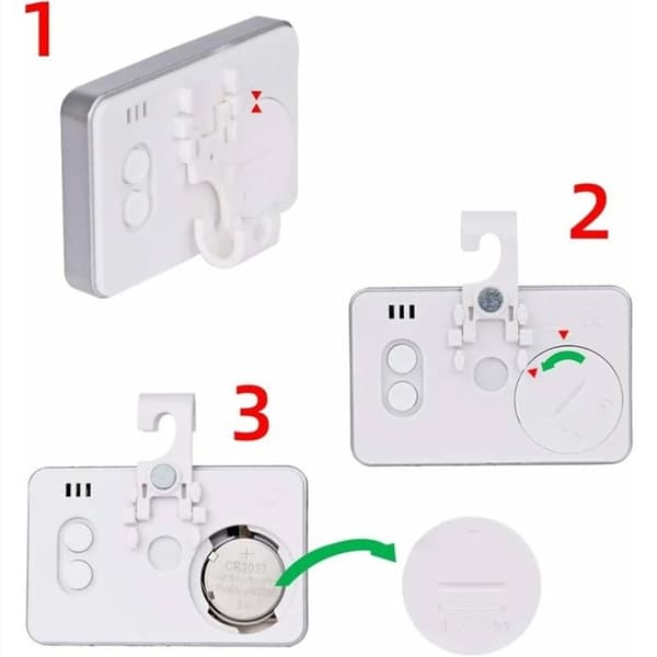 (Vit) Termometer - 3X - Digital - Vattentät - Kylskåp och frys - ABS