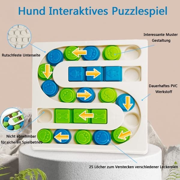 Intelligent hundleksak - Ej specificerad - Ej specificerad - Interaktivt pussel - Blandade färger - 25,5 cm