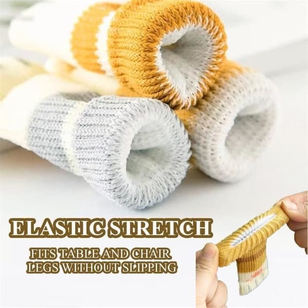 24 st stolsockor, elastiska stolsockor, stickade stolsbenskydd, katttassstolsockor