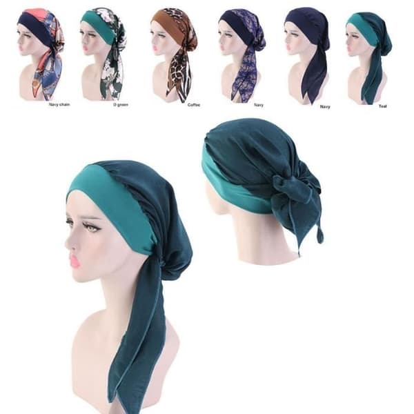 INSFITY Dameturbaner - 6 Stykker - Imiteret Silke - 6 Farver