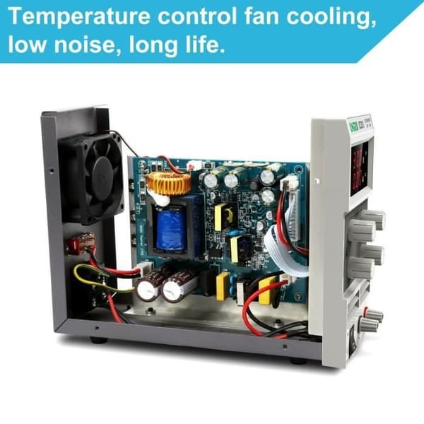 Variabel DC-strömförsörjning, 30V / 10A reglerad switchande strömförsörjning med 3-siffrig LED-display