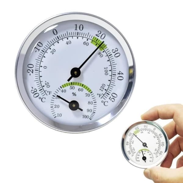 Hygrometertermometer, innendørs og utendørs termometer, fuktighetssensor, innendørs hygrometer, analog hygrometer