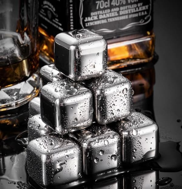 Gjenbrukbare isbiter, sett med 8, whiskystein