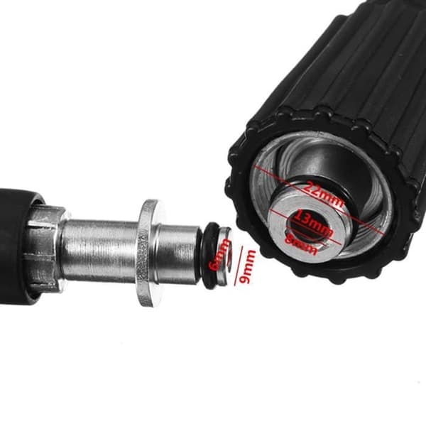 5M högtryckstvättslang flexibel för Karcher K 9mm M22 hane adapter